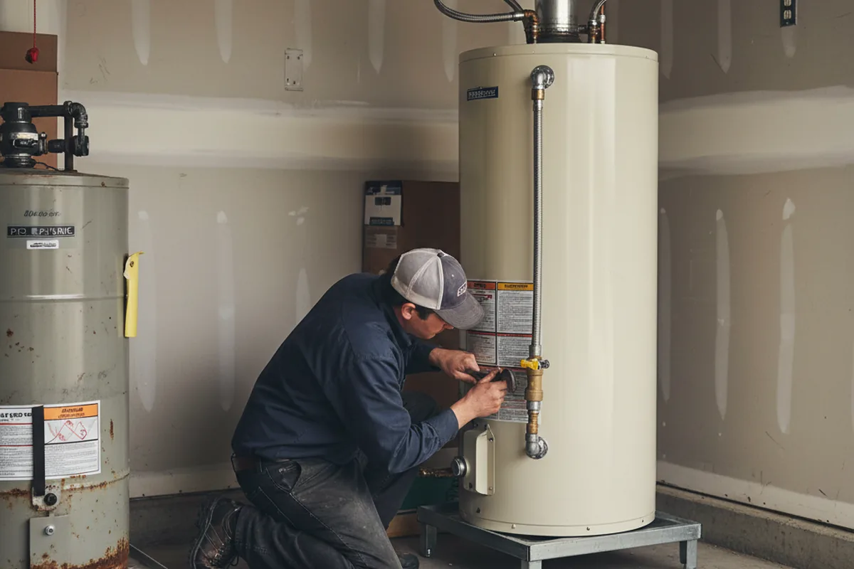 Water heater and shutoff valve replacement in Tuscarora